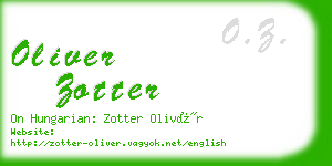 oliver zotter business card